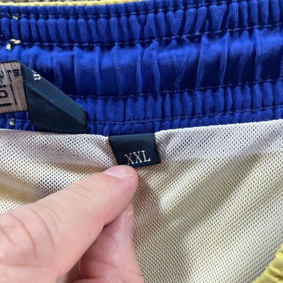 Vintage Polo Ralph Lauren Swim Trunks Men 2XL XXL Yellow Pockets Swimwear Shorts - Picture 11 of 12